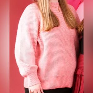 LOFT Soft Pink Crew Neck Sweater